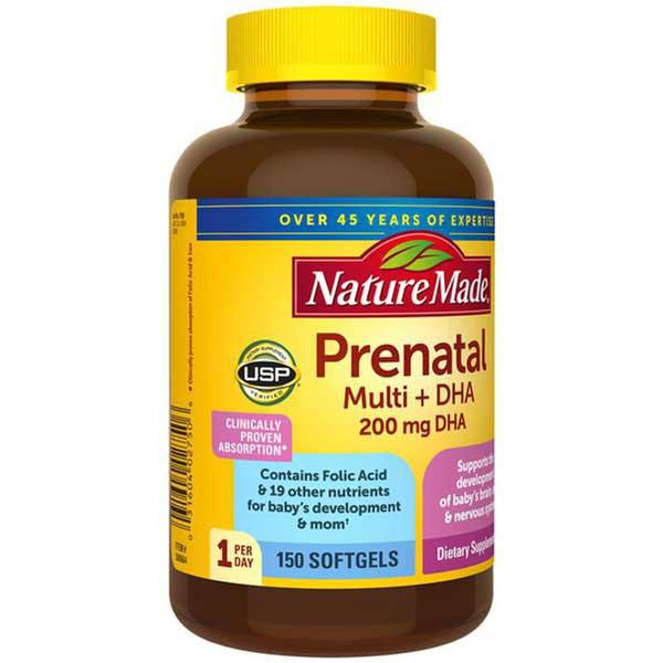 viên uống vitamin tổng hợp Prenatal Multi DHA của Nature Made